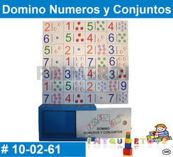 Domino Numeros y Conjunto MATERIAL DIDACTICO MADERA INTQUIETOYS PRIMERDI