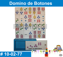 Domino de Botones MATERIAL DIDACTICO MADERA INTQUIETOYS PRIMERDI