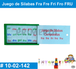 Juego de Silabas fra fre fri fro fru MATERIAL DIDACTICO MADERA INTQUIETOYS PRIMERDI