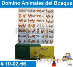 Domino Animales del Bosque MATERIAL DIDACTICO MADERA INTQUIETOYS PRIMERDI