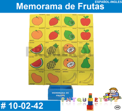 Memorama de Frutas MATERIAL DIDACTICO MADERA INTQUIETOYS PRIMERDI