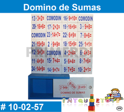 Domino de Sumas MATERIAL DIDACTICO MADERA INTQUIETOYS PRIMERDI