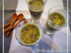 Verrines de Chia au lait d'amande et fruits de la passion 