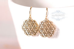 flower of life lebensblume ohrringe gold
