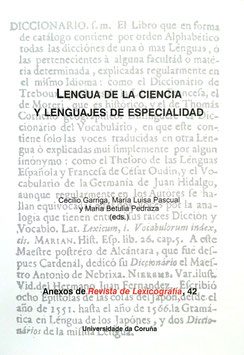 Lengua de la ciencia e historiografía. Cecilio Garriga Escribano; José Ignacio Pérez Pascual