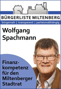 Wolfgang Spachmann Kandidat der Bürgerliste Miltenberg