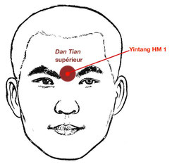 Fig. 2 - Représentation du Dān Tián supérieur