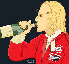 Teddy Mayer & James Hunt by Muneta & Cerracín