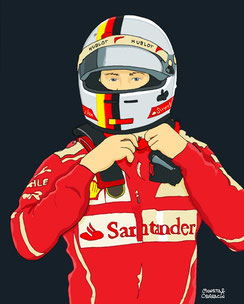 Sebastian Vettel by Muneta & Cerracín