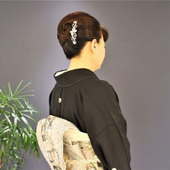 留袖の着付け　和装ヘアセット