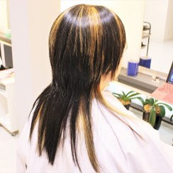 縮毛矯正　ヘアカラー
