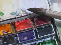 Kunstworkshops in Hamburg Eppendorf Volksdorf Bramfeld Kreativworkshops Malworkshops Zeienworkshops Aquarellkasten Aquarellpinsel Aquarellnäpfe