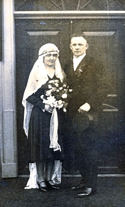 Peter Kersting und Paula, geb. Steinberg, am Tag ihrer Eheschließung.