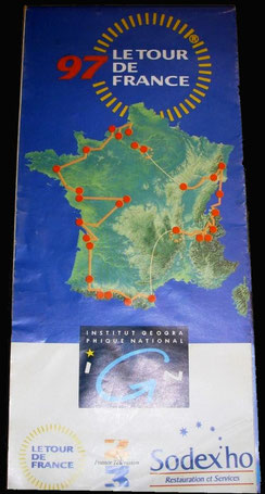 CARTE DU TOUR DE FRANCE 1997   Cartes IGN