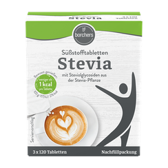 Stevia Süßstofftabletten 3x 120 Stück im Nachfüllpack