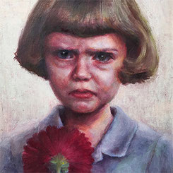 ノリコミシマの描く人物画、油絵、norico mishima’s portrait oil painting.