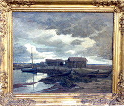 Pierre Gaston Rigaud "La hume 1905" Bassin d'Arcachon Galerie Bassam Bordeaux Cap Ferret