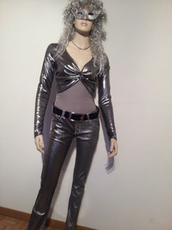 DISCO Silver-Girl     Hose Gr.S/M + M/L