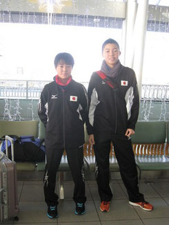 米田優選手と戦友の平林霞選手(長崎県)