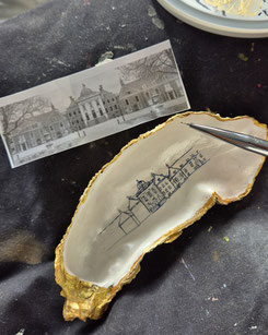 gepersonaliseerde oester als afscheidscadeau gebouw kantoor