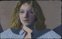francois beaudry pastel and watercolor painting portrait woman carborundum