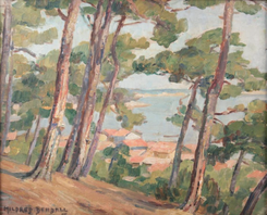 Mildred Bendall Huile sur toile Galerie Bassam Bassin d'Arcachon