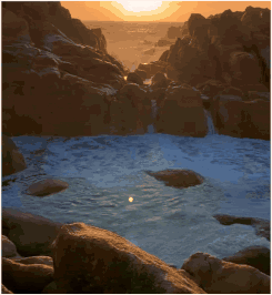 Injidup Spa bei Sonnenuntergang