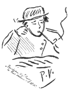 Rimbaud in un disegno dell'amico Verlaine