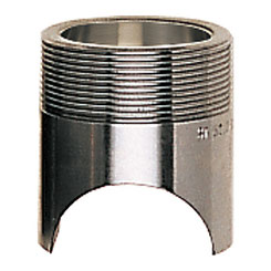 Stahl-Aufschweissmuffe für Presskolbenabsperrung mit O-Ring-Abdichtung und zylindrischem Aussengewinde