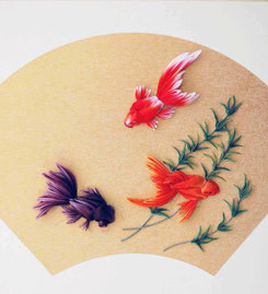 つまみ絵　つまみ細工　伝統工芸品　絵画　美術　骨董品　御所車 つまみ絵つまみ細工伝統工芸品絵画美術骨董品