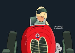 Juan Manuel Fangio by Muneta & Cerracín