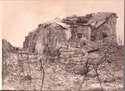 Forte Luserna dopo i bombardamenti del maggio 1915