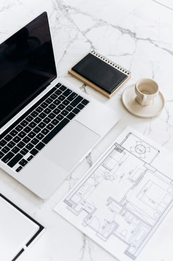Représentation d'un plan de maison avant pose du Bagua en Feng Shui