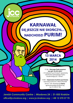 Einladung zum Purimfest (www.jcckrakow.org)