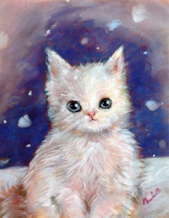 「White kitty」F3 パステル