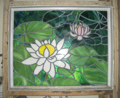 Stained Glass Water Lily Window