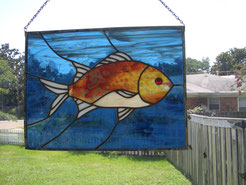 Stained Glass Redfish Panel