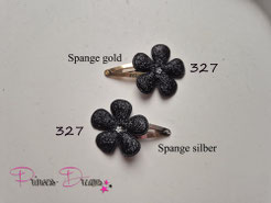 Glitzer Blume Haarspange in Gold oder silber