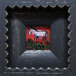 Young horse 50×50mm Acrylic・Glass 2023<Privarte collection>