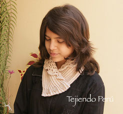 Cuello con doblez tejido a crochet / Crochet folded neck warmer