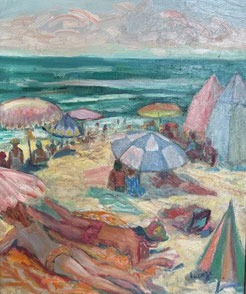 Germaine Lacaze Bassin Arcachon Galerie Bassam Peinture Tableau