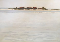 Roger Lucien Dufour Île aux oiseaux Bassin d'Arcachon Galerie Bassam
