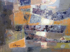 Claude Lasserre Peinture à l'huile sur toile Abstraction Galerie Bassam Bordeaux Cap Ferret