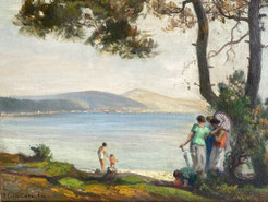 Pierre Louis Cazaubon Bassin Arcachon Dune du Pyla Galerie Bassam