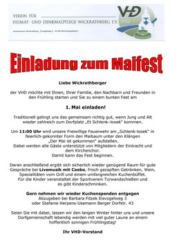 Einladung zu Maifest