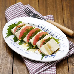 塩漬け豆腐の和風カプレーゼ