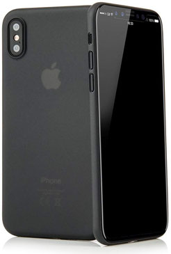 Tenuis iPhone X/XS Hülle Ultra dünn in Schwarz