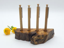 Stiftehalter aus Holz, Olivenholz