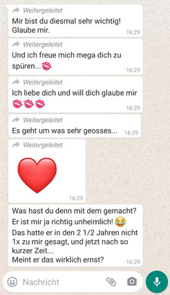positive rückmeldung whatsapp für partnerrückführung