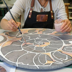 technique du cloisonné sur lave Pépite de lave